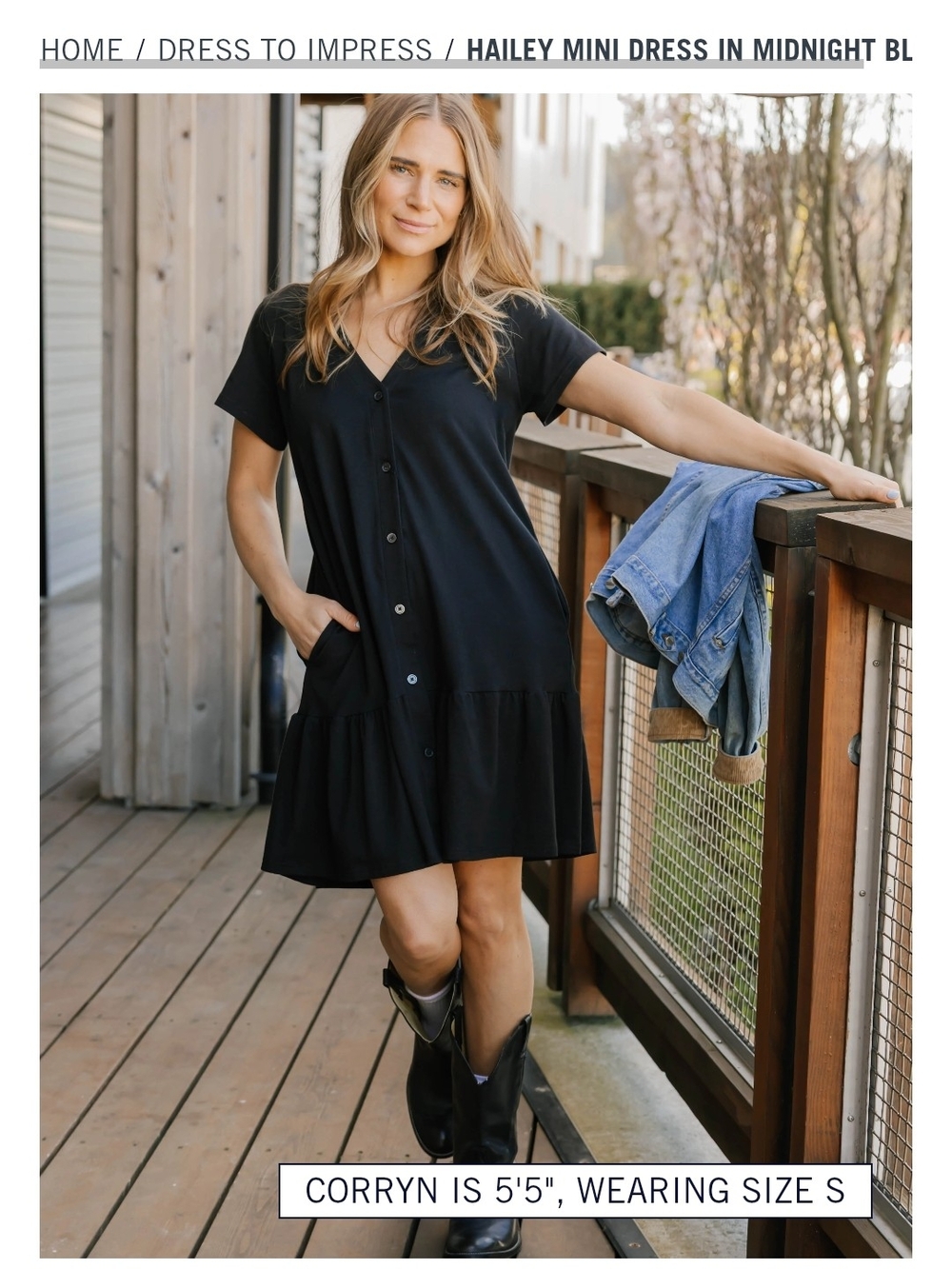Smash +Tess Hailey Mini Dress in Midnight Black Size M